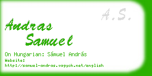 andras samuel business card