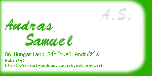 andras samuel business card